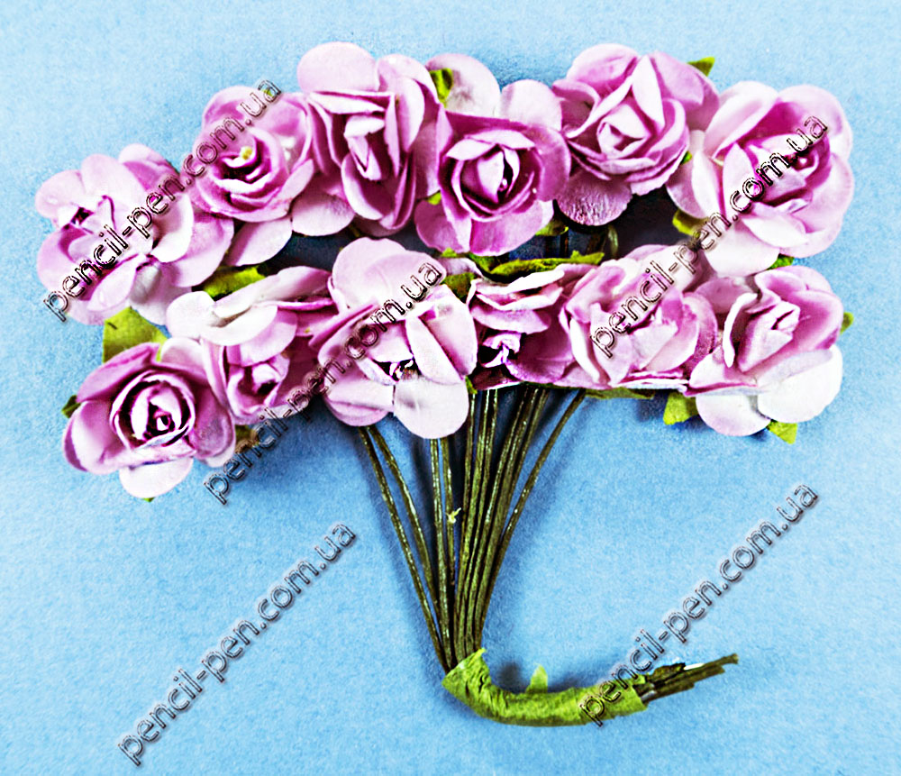 фото Набір паперових троянд, 12 шт. d:1,5 см HY0010018504-1 Китай