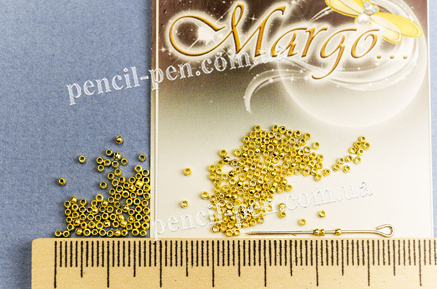 фото Стопери круглі d:1,5 мм 2г Золото 18193715 MARGO