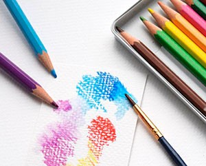 Як малювати акварельними олівцями - фото