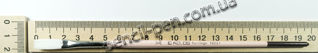 фото Кисть синтетика плоская удлиненная №1/4, серия Flamingo 1023F, KOLO...