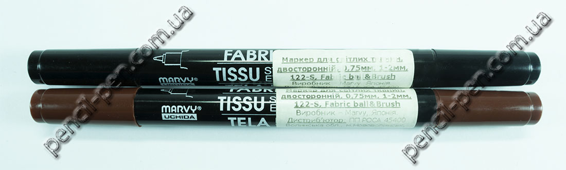 фото Маркер для світлих тканин двосторонній 122-S, Fabric ball&Brush, Чо...