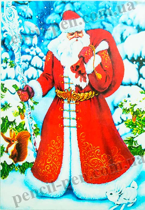 фото Полотно на картоні з ескізом Зима №4 283504 ROSA 25х35см.