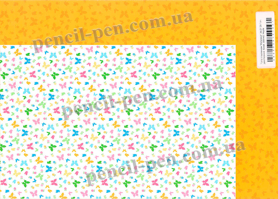 фото Папір для скрапбукінгу Дрібні квіти А4, 300г/м2, Жовтий 9450299 HEYDA