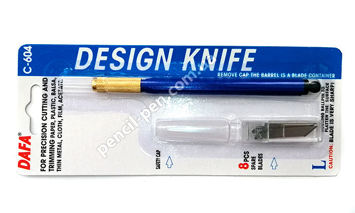 фото Нож макетный С-604 8 сменных лезвий, 94160С604 DAFA