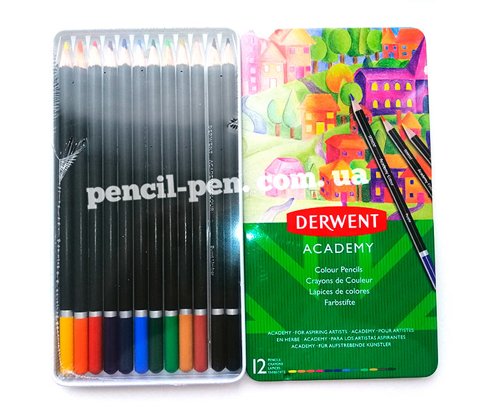 фото Набір кольорових олівців Colouring Academy 12 кол. мет. упаковка, 2...