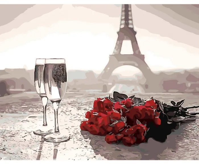 фото Картина за номерами Троянди у Парижі SY6523 Strateg
