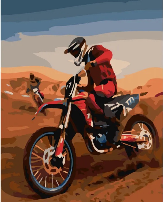 фото Картина по номерам Экстрим на мотоцикле SY6120 Strateg
