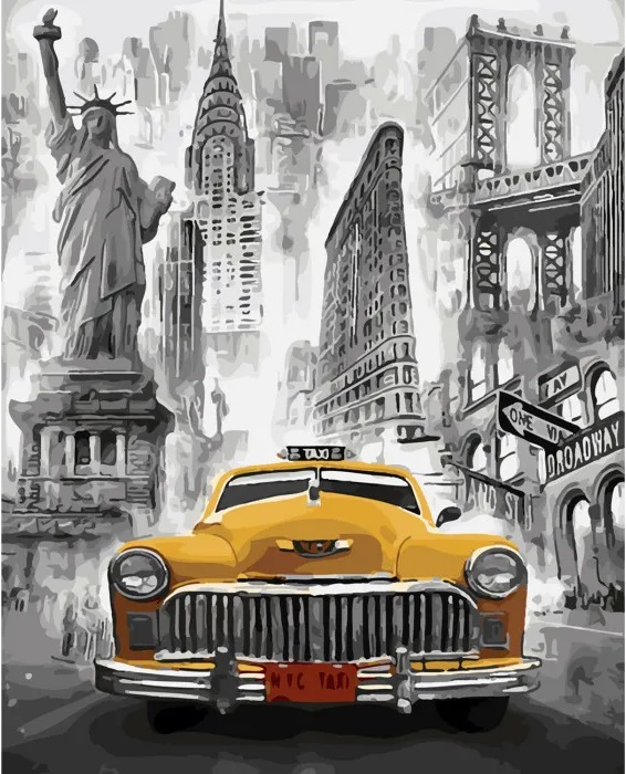 фото Картина за номерами Таксі в Нью-Йорку, SY6275 Strateg