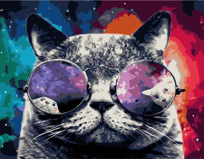 фото Картина за номерами Космічний кіт, VA-1096 Strateg