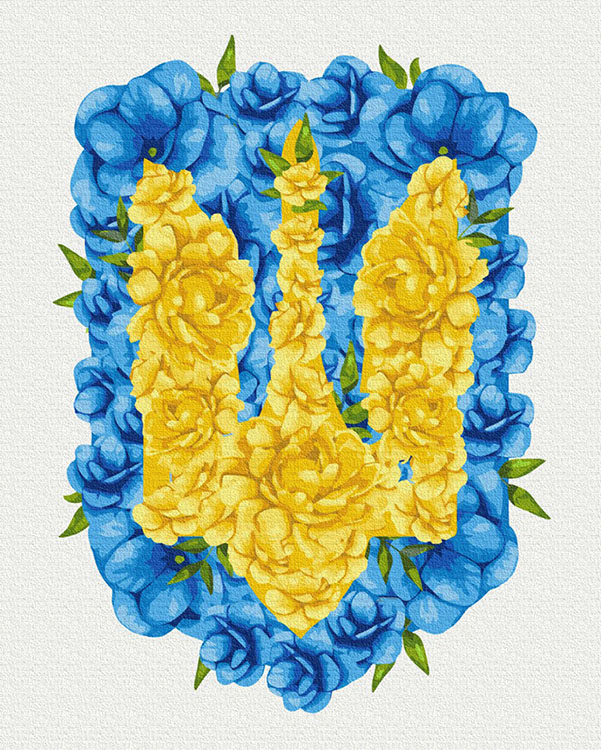 фото Картина за номерами Квітучий герб, BS53146 Вrushme