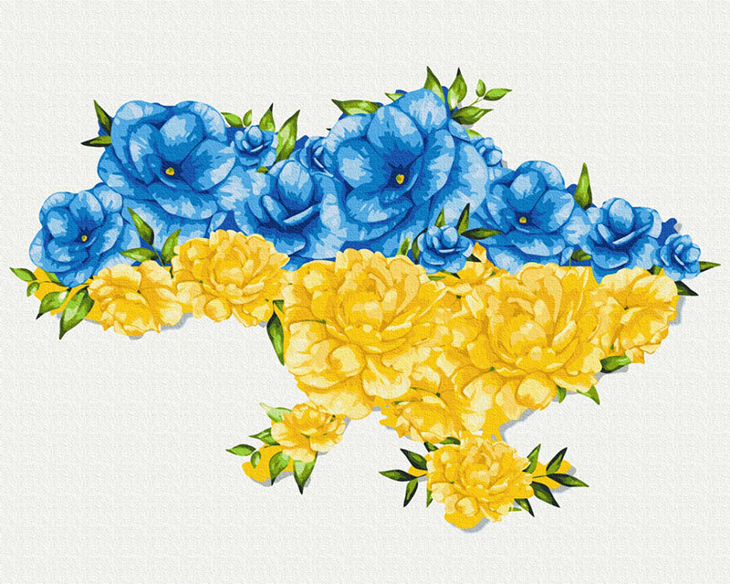 фото Картина за номерами Квітуча Україна 40х50см, BS53081 Brushme