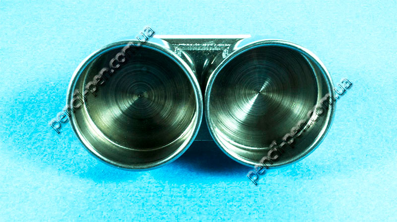 фото Масленка металлическая двойная с ободком, d:4 см