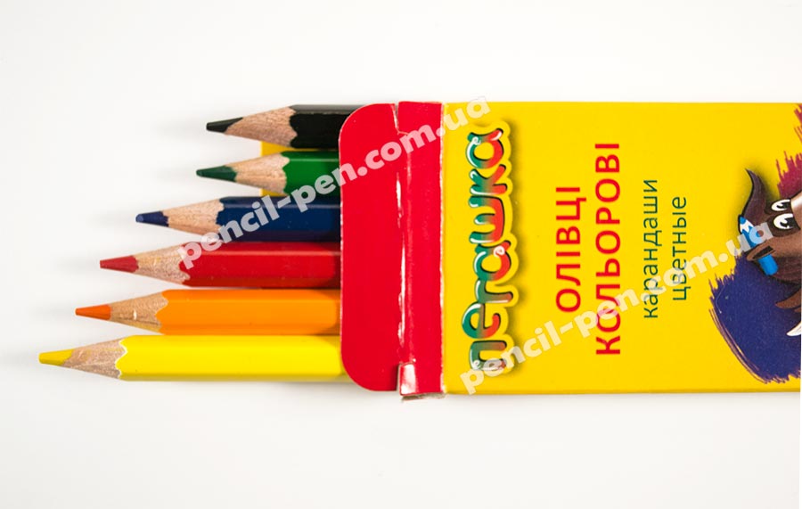 фото Набір кольорових олівців 6 кол ПЕГАШКА, 1010-6СВ MARCO
