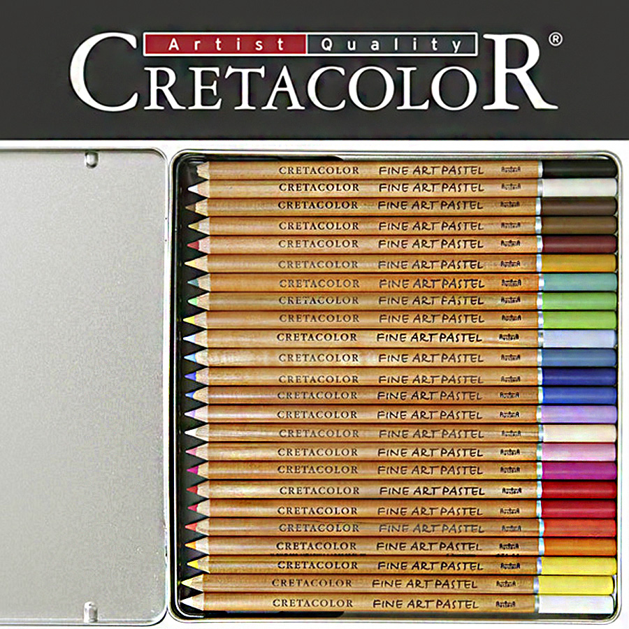 фото Набір олівців пастельних 24 кольори, Fine Art Pastel, мет. упаковка, 90547024 CRETACOLOR