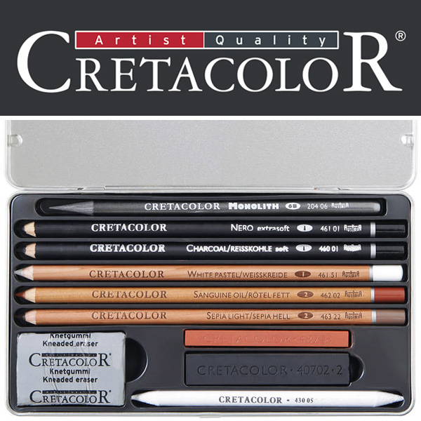 фото Набір олівців для малюнку Artino, 10 предметів мет. упаковка, 90740020 CRETACOLOR